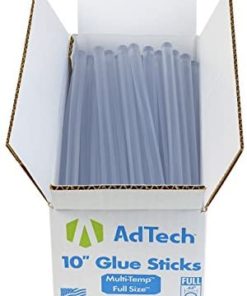 AdTech 220-115-5 10 Inch Hot Sticks Full-Size Multi-Temp 5-lb BOX All-Purpose Glue Sticks-7/16 X10 5 Pound, Clear
