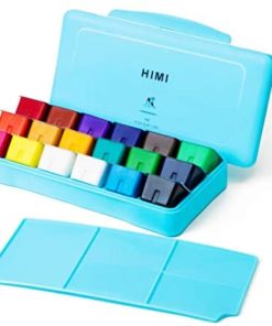 HIMI Gouache Paint Set 18 Colors (30ml/Pc) Paint Set Unique Jelly Cup Design Non Toxic Paints for Artist, Hobby Painters & Kids, Ideal for Canvas Painting for Novelty Gift (Blue)